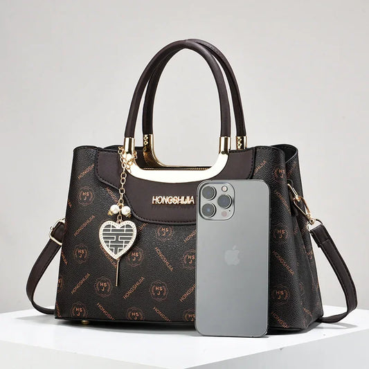 Fashionable Retro Large Capacity Ladies Handbag Hot Sale Of The Season New Elegant Versatile Floral Print Single Shoulder Handba