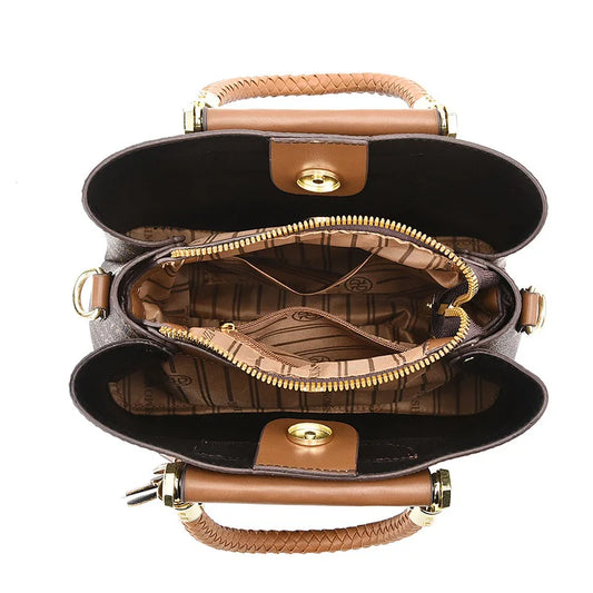 Large Capacity Fashion Street Style Bucket Bag Women's Crossbody Printed Handbag Trendy Shoulder Bag for Autumn Winter