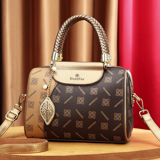 Fashionable Large Capacity Women's Crossbody Bag Versatile Handbag Boston Style Shoulder Bag Stylish All-Match Diagonal Bag